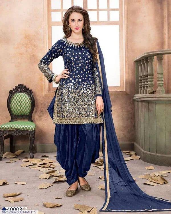 PCs women's Unstitched Chiffon Embroidered Suit 0