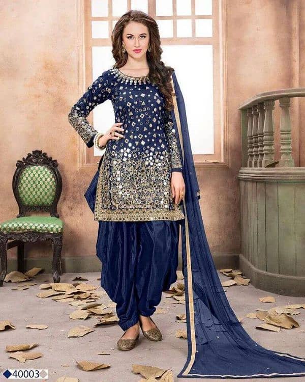 PCs women's Unstitched Chiffon Embroidered Suit 1