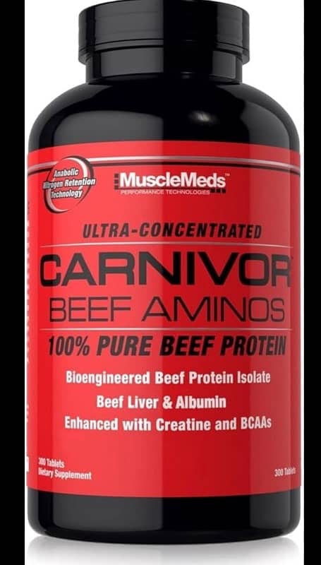 Carnivor Beef Aminos 300 Tablets By MuscleMeds With Halal certified 0