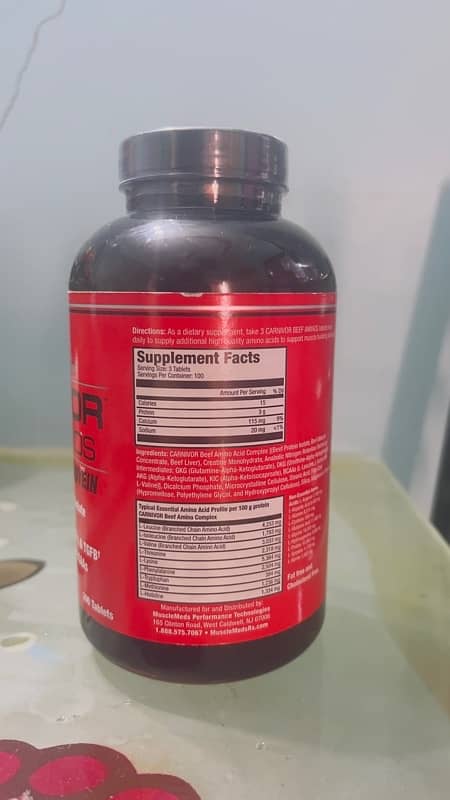 Carnivor Beef Aminos 300 Tablets By MuscleMeds With Halal certified 1