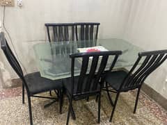 dining table with five chairs