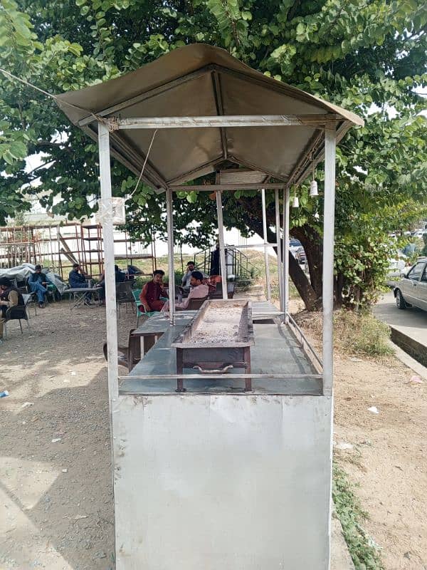 B. b. q counter and two stand 1