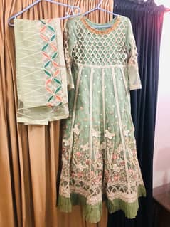 Pista heavily embroided frock with cancan