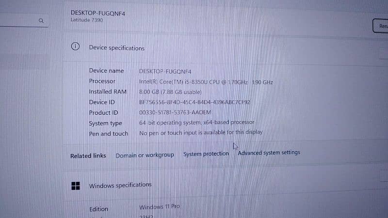 Dell i5.8th. turbo Prosser 8/256 4