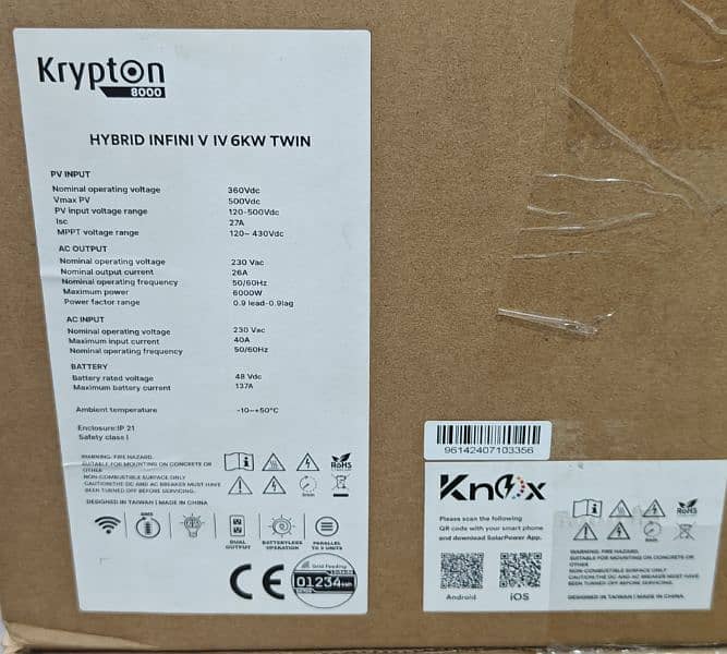 Knox Krypton PV8000 6KW VM4 Solar Hybrid Inverter 7