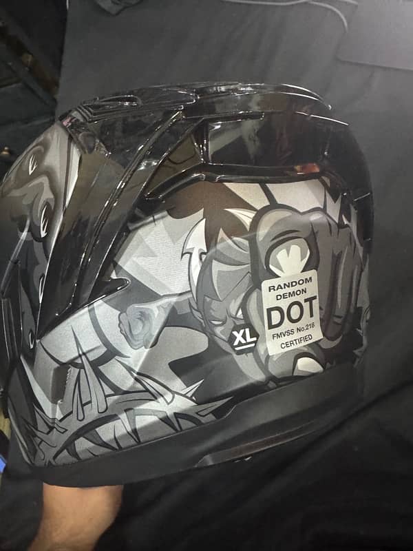 RD DEMON DOT APPROVED L HELMET 2