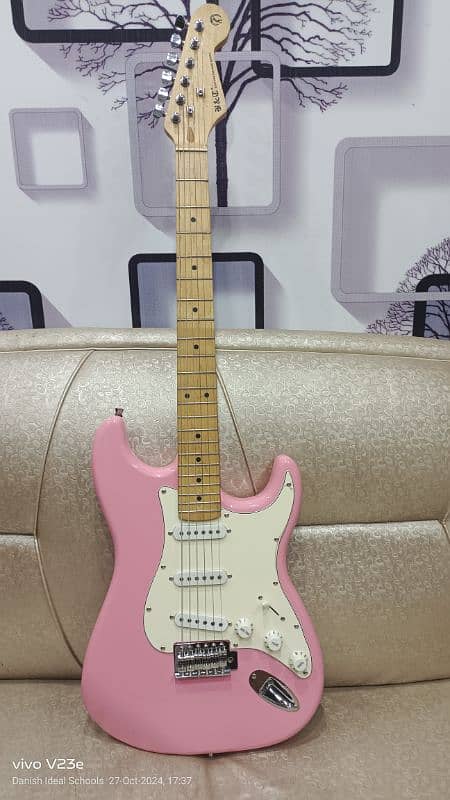 Austin Strat Style Electric Guitar Pink 0