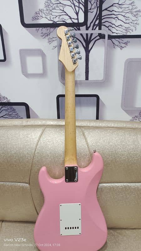 Austin Strat Style Electric Guitar Pink 2