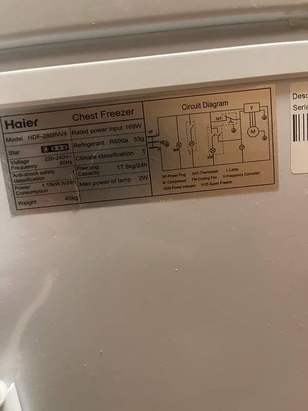 Haier Deep Freezer 285 Inverter 2