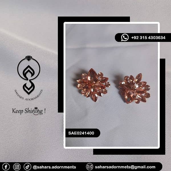 ELEGANT ZARQOON EARRINGS 0