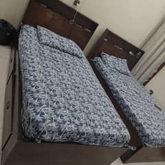 2 single bed  storege draw  metres and side table each 30