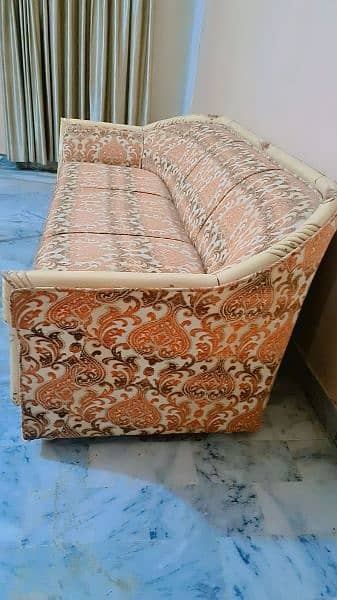 king size rod iron bed with excellent condition and 7 seater sofa set 2