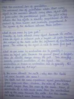 Handwriting Assigment Work