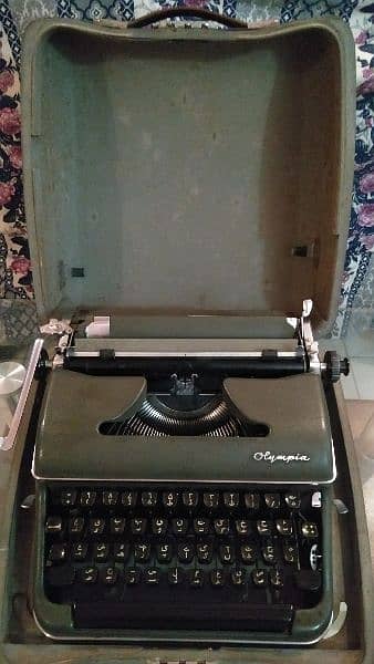 A rare olympia typewriter of made in Germany in 1950s urdu version 9