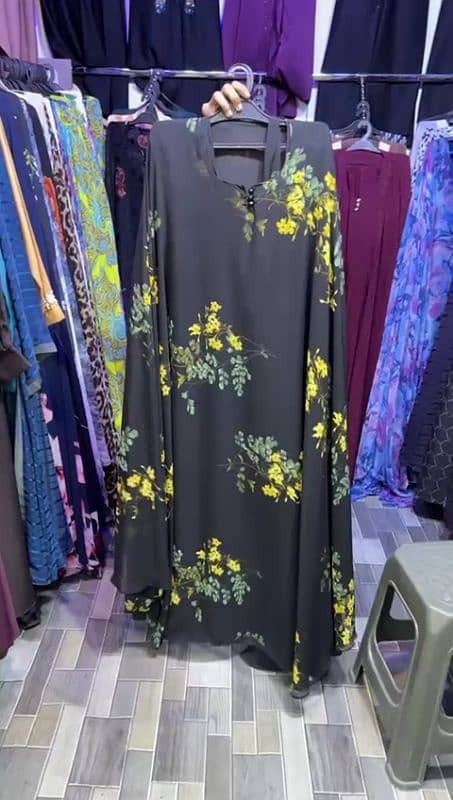 Printed Fairy Fresha Abbaya Available Now 16