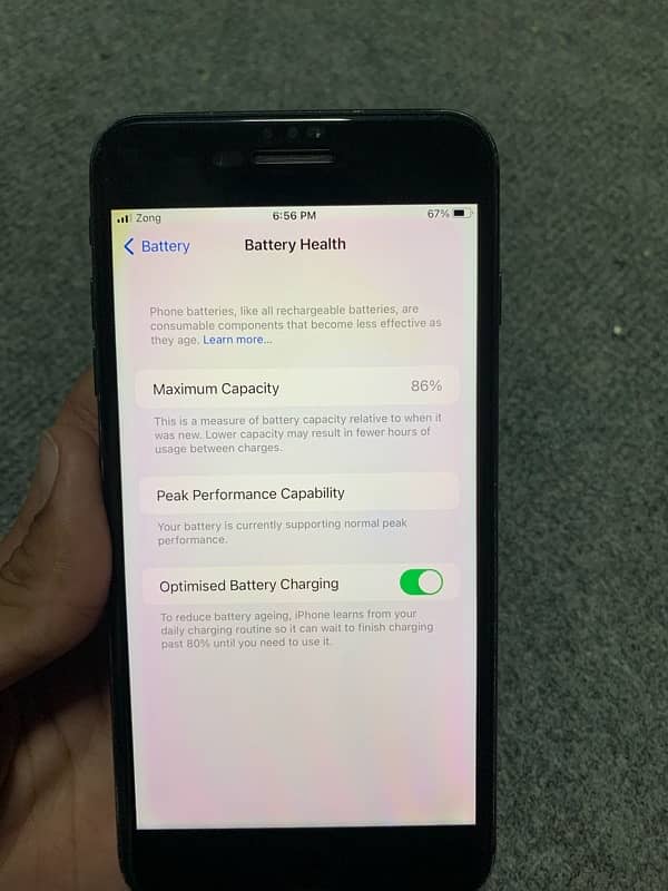 iPhone 7plus  official pta approve Battery health 86 exchange possible 4