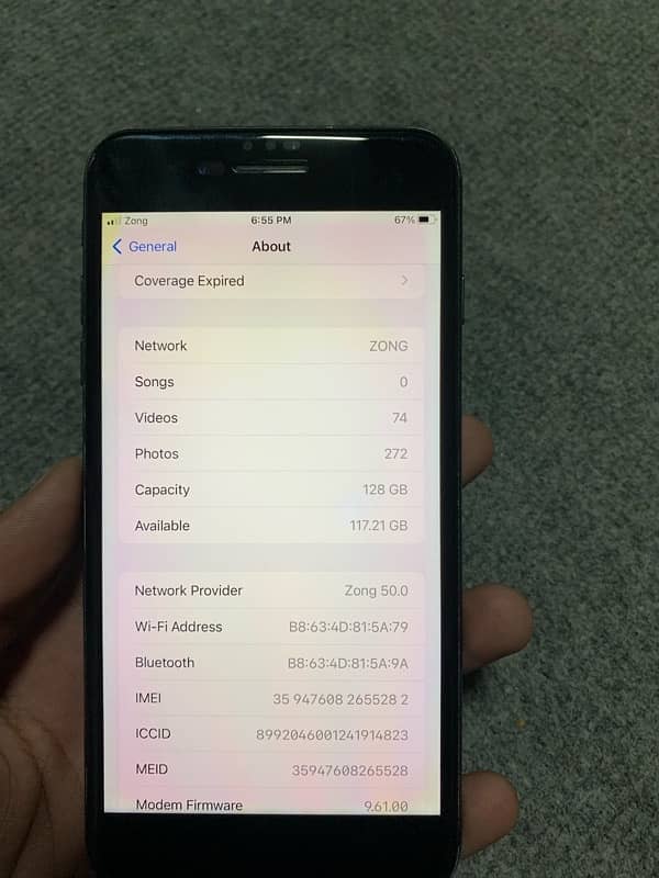 iPhone 7plus  official pta approve Battery health 86 exchange possible 7