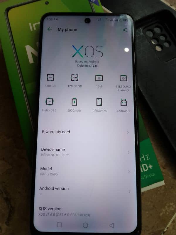 Note 10 Pro Infinix box and charger available 5