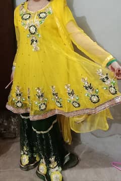 Garara with frock and dupata for young girls