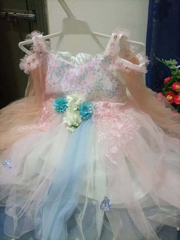 2 to 3 years baby girls fancy fairy party dress good condition 2