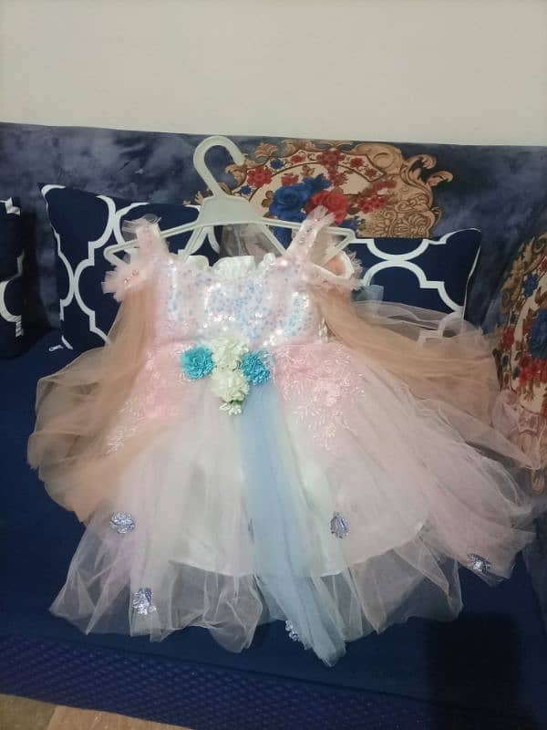 2 to 3 years baby girls fancy fairy party dress good condition 3