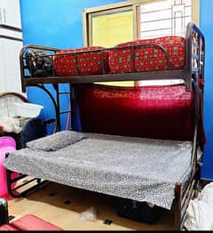 iron bunk bed without matress