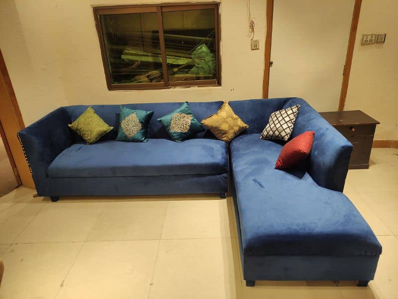 L Shaped Sofa Set with Matching Table 3