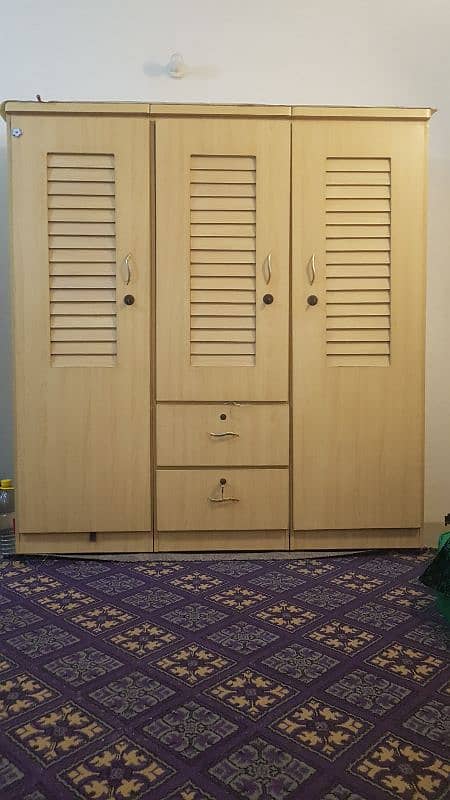 Wooden Bed with Wardrobe 1