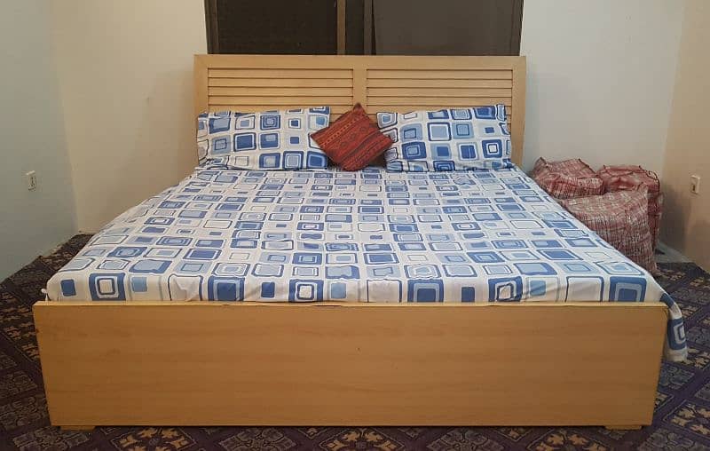 Wooden Bed with Wardrobe 3