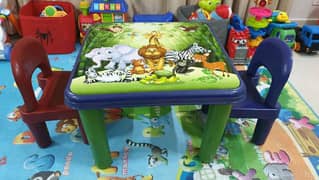 Evergreen Jungle Table Chair Set 2 Chairs And 1 Table For Kids