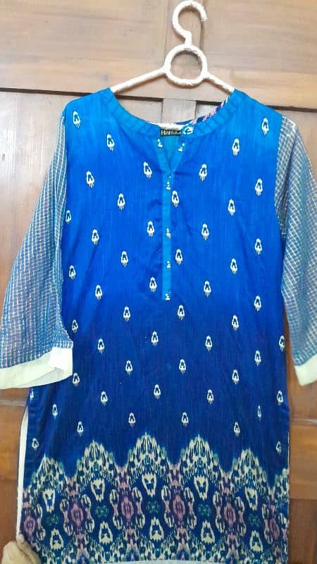 Royal blue Raw silk kurti 0