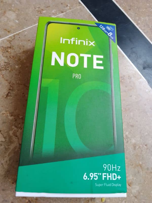 Infinix note 10 pro with box and charger 3