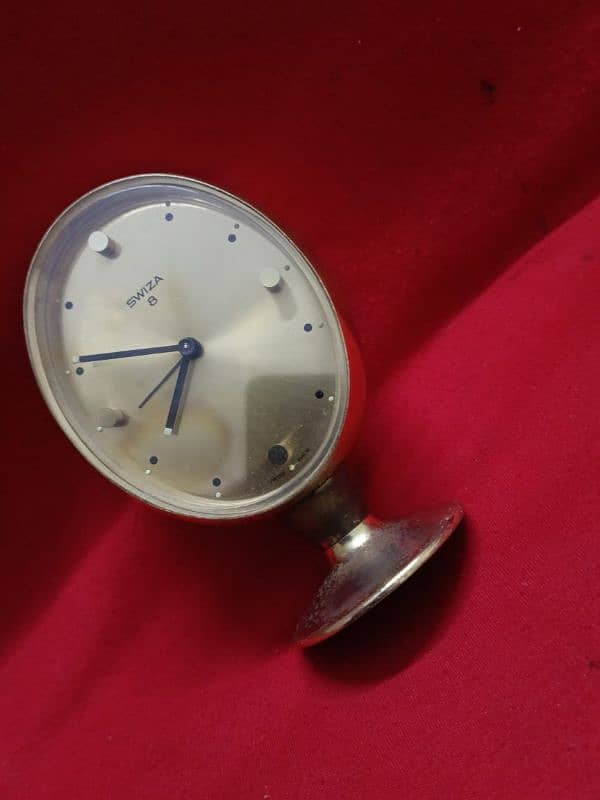 vintage swiza Table clock . swiss made 2