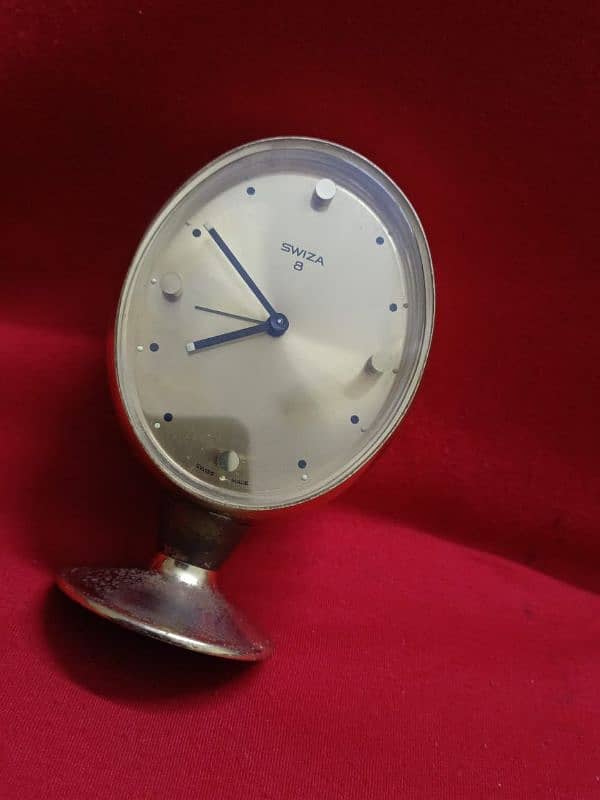 vintage swiza Table clock . swiss made 3