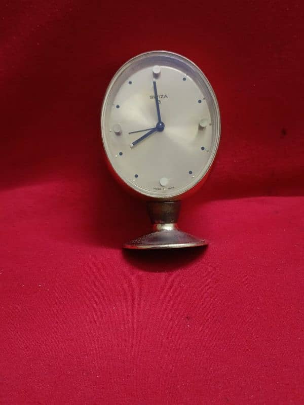 vintage swiza Table clock . swiss made 6