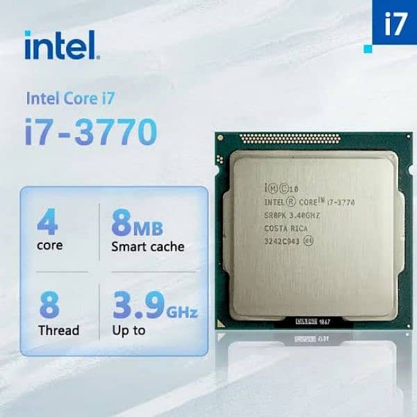 INTEL Core i7 3770 3rd generation processor only 0