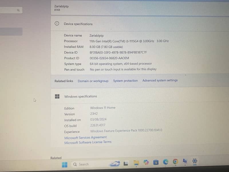 Lenovo IdeaPad 3 core i3 11th Gen 0