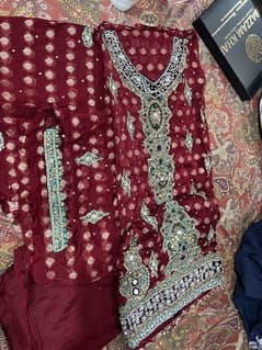 Moazzam khan brand new embroidered dress