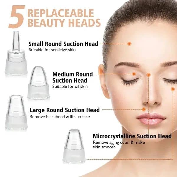 5in1 Blackhead derma pimple acne vacuum dust dirt Pore Black Head face 2