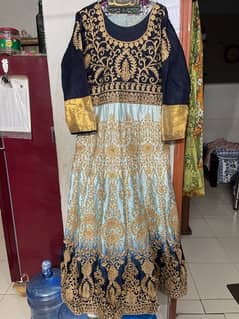 indian frock with dubbata stiched