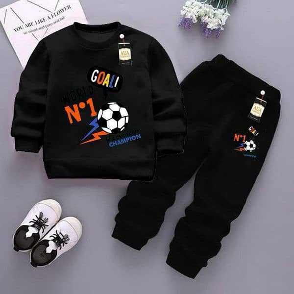 Boy's Fleece Printed Sweatshirt Tracksuit for sale 0