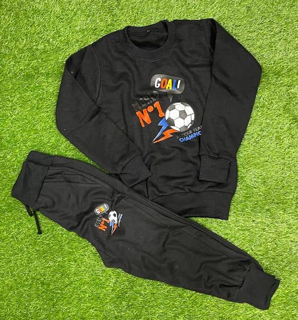 Boy's Fleece Printed Sweatshirt Tracksuit for sale 1