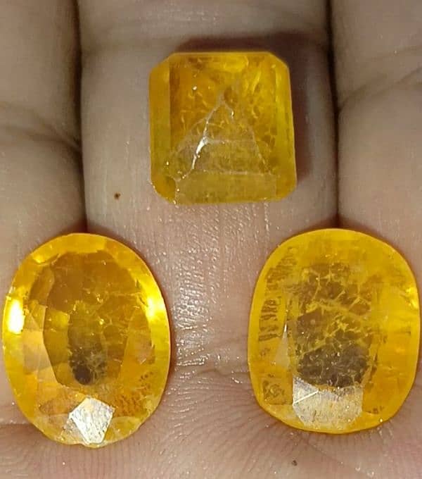 Pukhraj Topaz Natural Stones etc 5