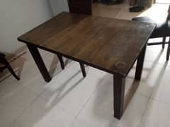 Dining table with chairs used wood