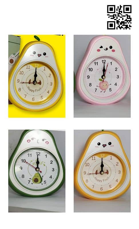 Cute Avocado Fruit Clocks for Kids’ Rooms for sale 1