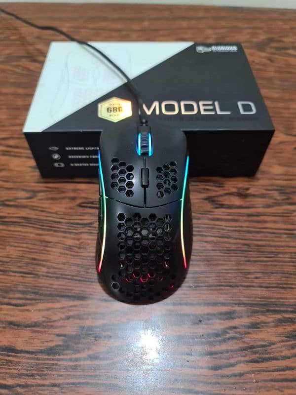 Glorious Model D with Box . RGB Gaming Mouse . Light Weight 1