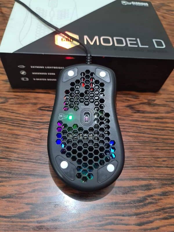 Glorious Model D with Box . RGB Gaming Mouse . Light Weight 2