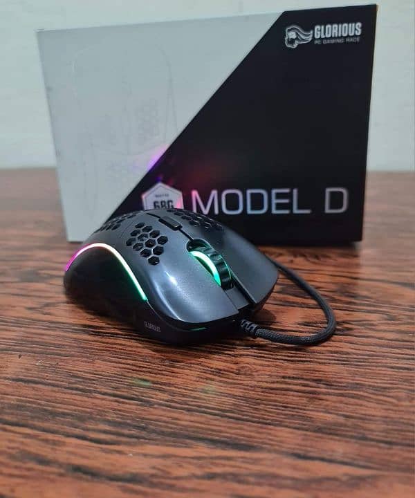 Glorious Model D with Box . RGB Gaming Mouse . Light Weight 3