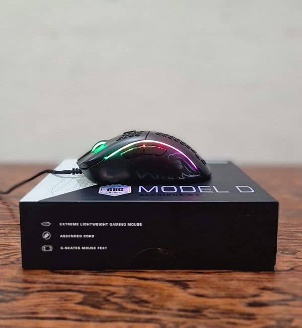 Glorious Model D with Box . RGB Gaming Mouse . Light Weight 4