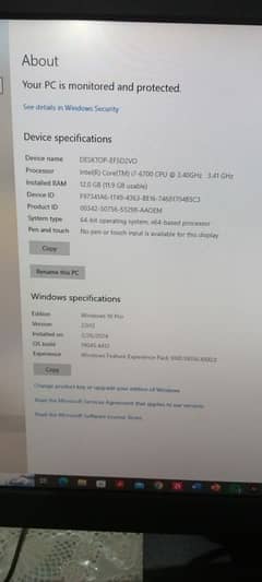 HP Pro Desktop core i7 6th Gen